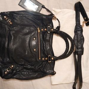 Balenciaga Agneau Giant 12 Gold Hardware Velo Black